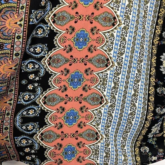 Eyes Of Simone Multi Color Print Striped Open Cardigan Boho Size XS/ Small - Picture 5 of 6